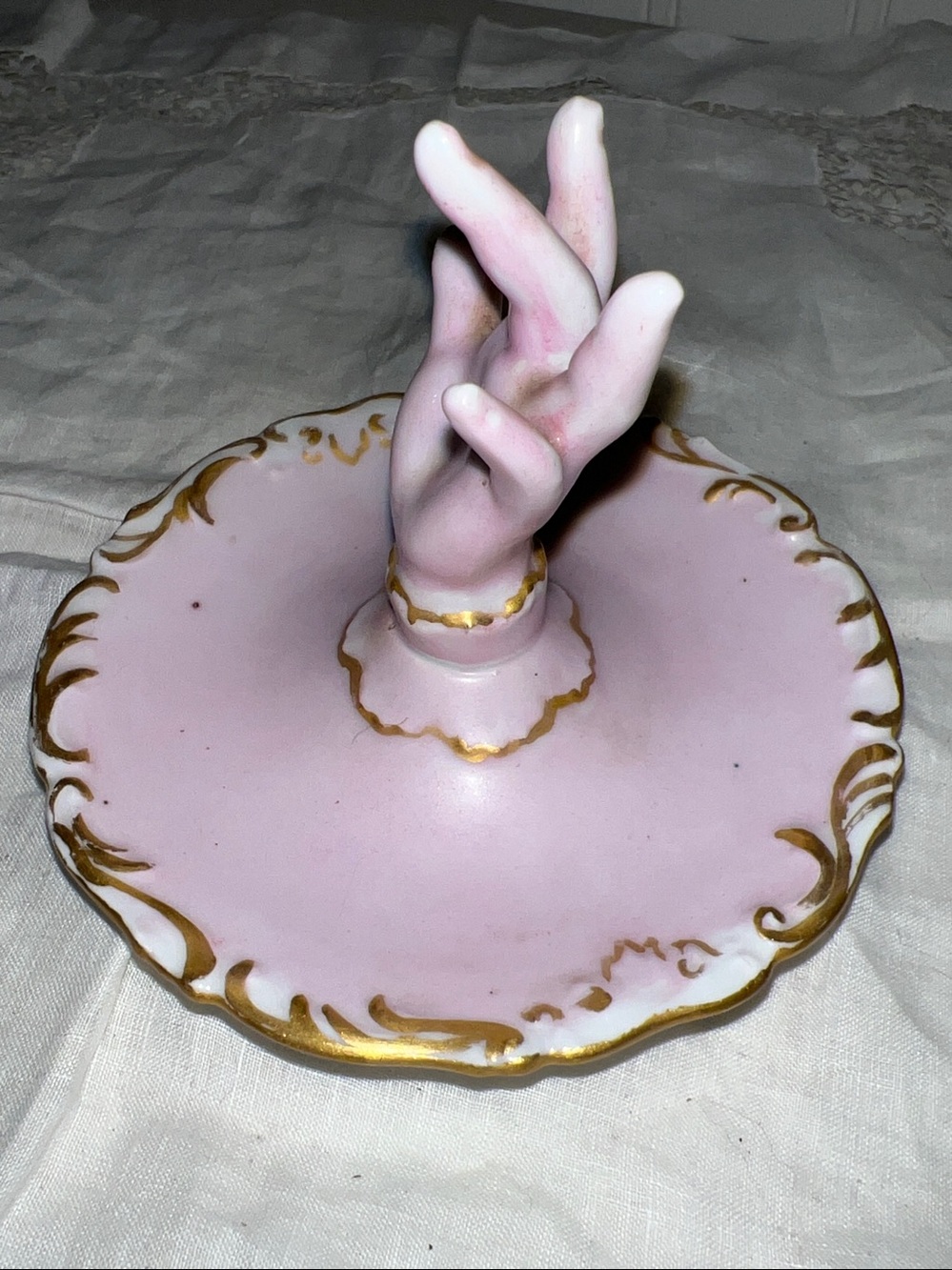 Antique T and V Limoges Fine Porcelain Hand Painted Ring Holder France - Picture 3 of 5